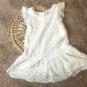 OSHKOSH toddler dress size 4T. White and black lace pattern. Like new